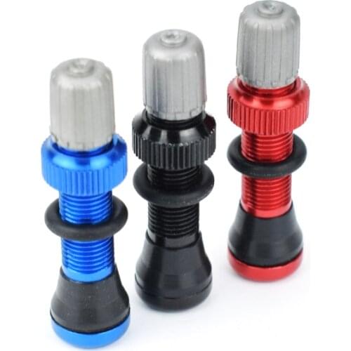 1pc/2pc 40mm MTB Bicycle Schrader Tubeless Valve for Mountain Bike Valve Rim Wheel Tubeless Tire Tyre Valve Bicycle Accessories