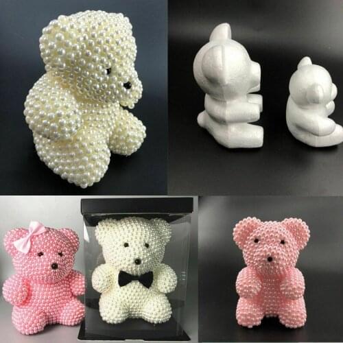 1Pcs Modelling Foam Styrofoam Foam bear White Craft Balls For DIY Christmas Party Decoration Supplies Gifts