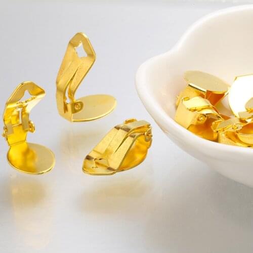 1 pcs Earring Clips clap Base Blank cabocon Earing Settings Findings Ear Post For DIY Jewelry Making accessories