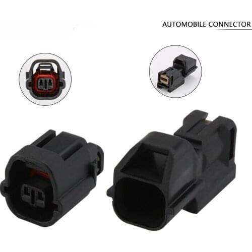 200 Sets 2 Pin Automotive Reversing Radar Sensor Connector Waterproof Cable Electrical Socket Male Female Plug 7283-8720-30