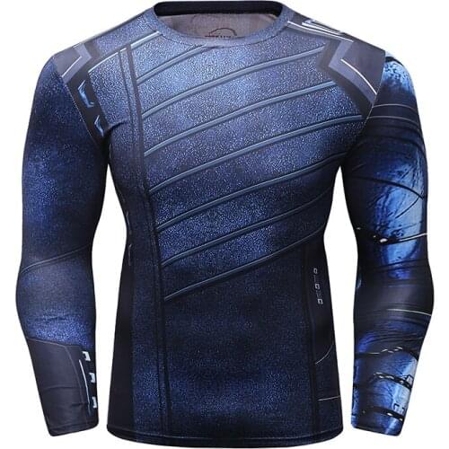 2021 Digital Sublimation Printed Long Sleeve High Quality Men Round Neck Sport Wear