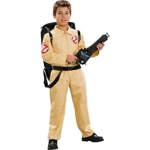 Movie theme Ghostbuster cosplay kids halloween costume suitable 3-9 years child jumpsuit cloths