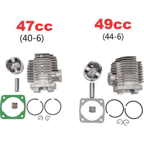 49CC (44-6) or 47CC (40-6) Engine Cylinder Head With Piston Pin Full Kit For 2 Stroke Mini Dirt Bike ATV Quad Pocket Bike