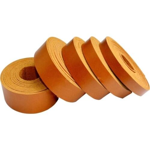 Brown Yellow Oil Wax Head Layer Cowhide Leather Bag With Rope Leather Rope Clothing Accessories Belt Strap Hanging Rope