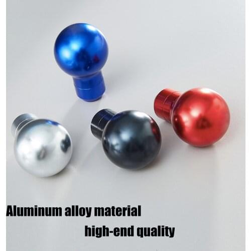 Round Gear Shift Knob Multiple Colour Car Gear Head Shift Knob Aluminum Material Handle For Most Vehicles Manual