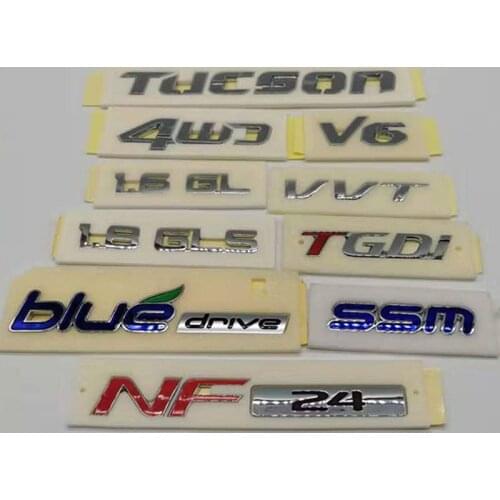 Rear Trunk Logo For Tucson 4WD V6 1.6GL VVT 1.8GLS TGDI Blue-drive SSM NF2.4