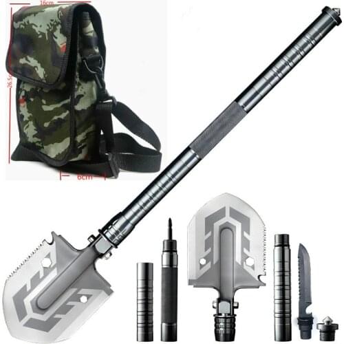 Multi-function tactical shovel outdoor military forklift carrying outdoor off-road snow shovel outdoor survival folding shovel