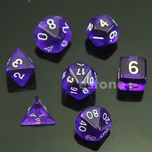 MTG RPG D&D DND Poly Dice Board Game set of 7 sided die D4 D6 D8 D10 D12 D20