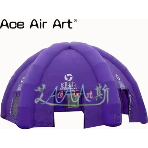 Full cover 6 legs inflatable spider tent,foldable curtain and removable zipper air dome tent event station for Promotion