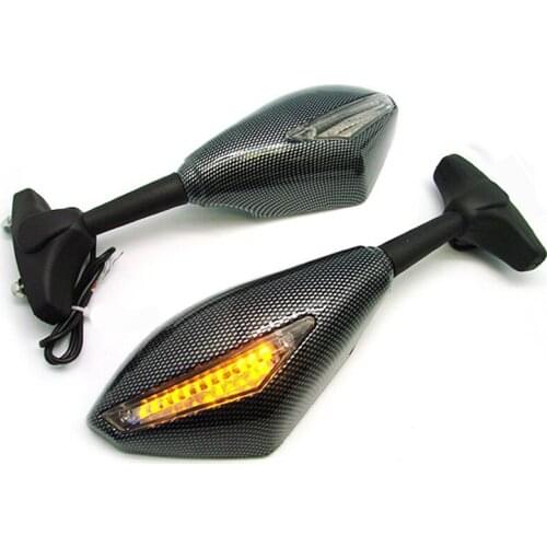 Brand new Snakeskin Universal swing freely modified mirror LED Turn signals intergrated mirrors For SUZUKI GSF 1200 BANDIT 2001