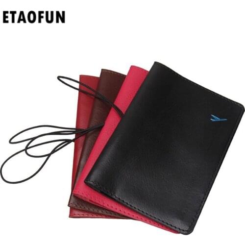Etaofun korea style PU leather travel passport cover, 2018 high quality on sale original designer passport card holder for women