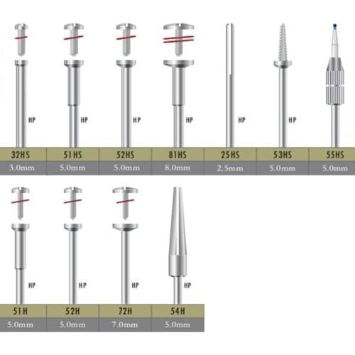 20pcs Dental Stainless Steel Mandrels Polishing Mandrels Stainless Reinforced 2.35mm shank diameter Mandrel Burs Rotary Tool