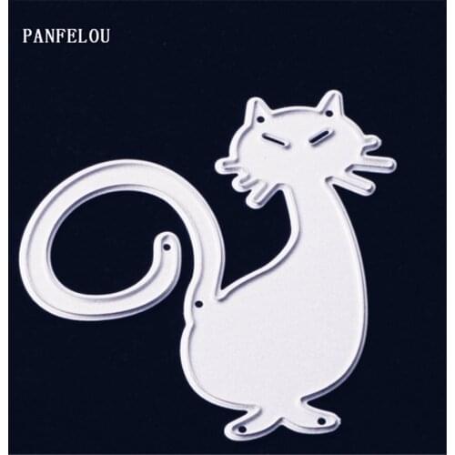 PANFELOU Metal craft Capuchin cat paper die cutting dies for Scrapbooking/DIY Easter wedding Halloween cards