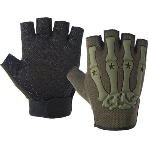 Men Fingerless Combat Gloves Outdoor Tactical Gloves Airsoft Sport Half Finger Type Military Army Shooting Cycling Gym S2295