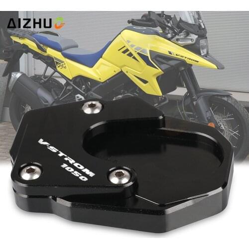 V-strom 1050XT Motorcycle Kickstand Foot Side Stand Extension Support Plate Enlarge FOR SUZUKI V-STROM Vstrom 1050 XT 2020-2021