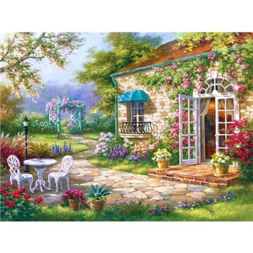 Full Square Diamond Painting Cross Stitch 5d DIY Diamond Embroidery Scenery Needlework Rhinestone Mosaic Home Decor