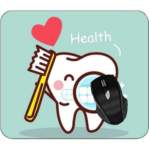 Office Mouse Pad Healthy Teeth Non-Slip Rubber Mousepad