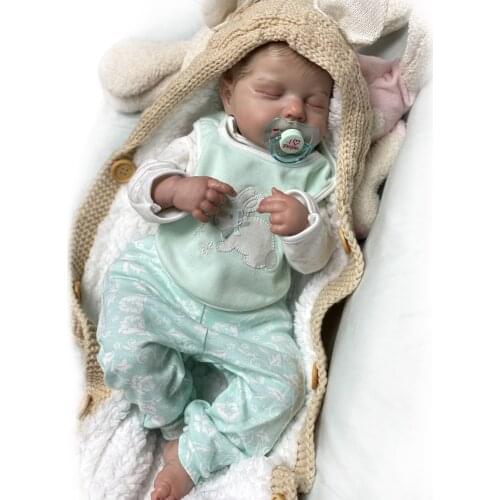 Adolly 20 Inch Realistic Reborn Baby Doll Soft Weighted Simulation Silicone Vinyl Newborn Lifelike Boy Girl Toy 20c0013c
