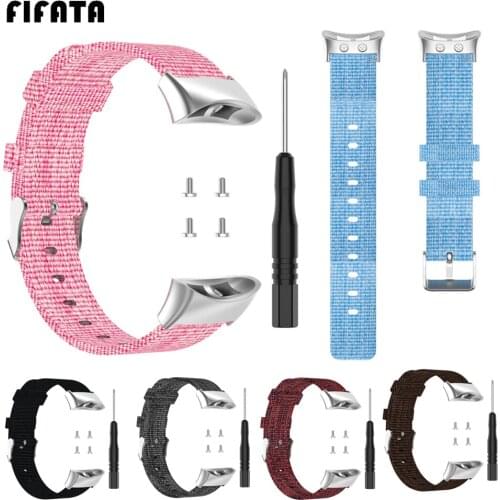 FIFATA Watch Band For Garmin Forerunner 35 / 30 Smart Bracelet For Garmin Forerunner30 / 35 Smart Watch Replacement Canvas Strap