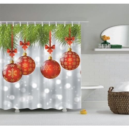 Christmas Shower curtain fabric 3d bathroom shower curtains bathroom curtain hooks waterproof water repellent bathroom