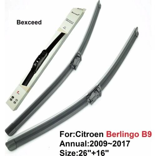 1 Set 26"+16" High Quality Bexceed of Car Windshield Special Wiper Blade For Citroen Berlingo B9