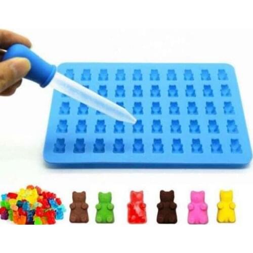 Baking Silicone dropper DIY gummy candy chocolate cake droppers 5ml Bakeware pink blue purple green