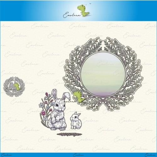 Rabbit + frame Cutting Dies new 2020 Metal mould dies Scrapbooking Paper Making Craft die Matching color paper dies die cuts