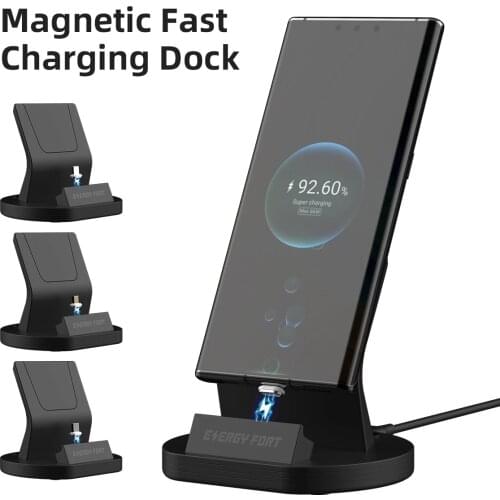 Sikai 5A Type-C Micro USB IOS Charging Dock Station Desktop Magnet Charger Stand For iPhone12 Pro/11 Xiaomi mi 11 Huawei P40/P30