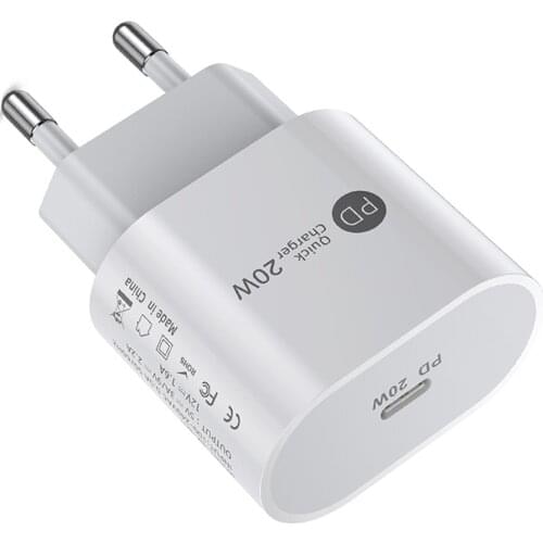 20W USB C Charger For iPhone 12 Pro Max QC3.0 Type C PD 20W Fast Charging Phone Wall Charger Power Adapter For ipad iPhone 11 12