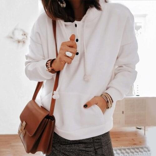 Women Autumn Winter Clothes Long Sleeve Hooded Hoodies and Sweatshirt With Pockets Elegant Ladies Warm Top Streetwear