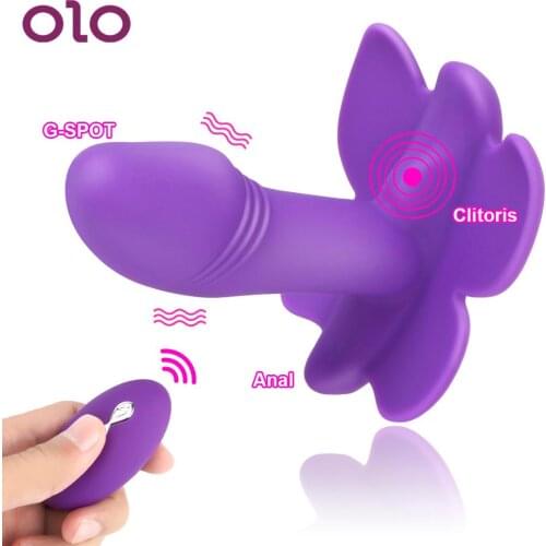 10 Speed Butterfly Dildo Vibrator Clitoral Stimulator Panty Vibrator Wireless Remote Control Vagina Massager Sex Toys for Women