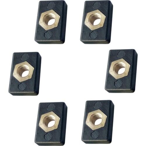 6pcs M6 Copper Nut Nutsert Nylon Hardware for Kayak Boat Mariner Trail Rail