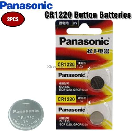 PANASONIC Battery 2pcs Original cr1220 cr 1220 3v Button Battery DL1220 BR1220 ECR1220 LM1220 KCR1220 KL1220 for watch computer