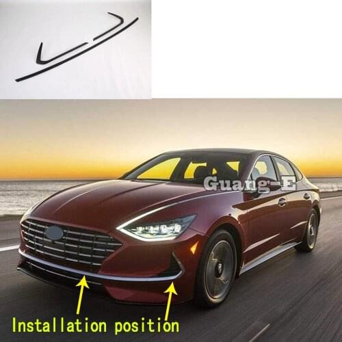 For Hyundai Sonata DN8 10Th 2020 2021 Car Sticker Styling License Plate Trim Racing Grid Grill Grille Hoods Panel Frame Bumper