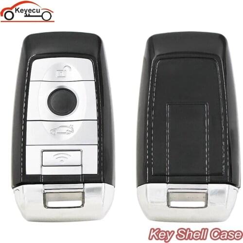 KEYECU for Rolls-Royce Phantom Style Smart Remote Car Key Shell Case 4 Button Fob for BMW F 3 5 7 Series FEM/BDC CAS4 2009-2016