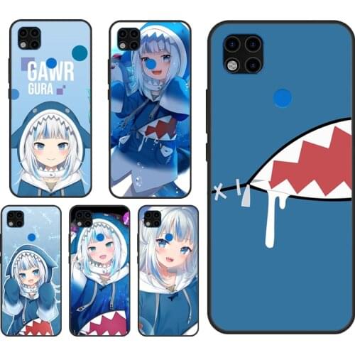 Gawr Gura Hololive Anime Case For Xiaomi Redmi Note 7 8 9 10 Pro Note 9S 8T Cover Fundas For Redmi 9T 9A 8A K40 9C