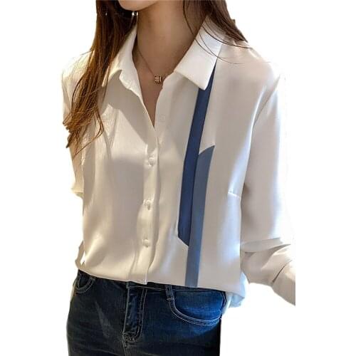 Cheap wholesale 2021 spring summer autumn new fashion casual chiffon women shirt woman female OL button up shirt Py5050