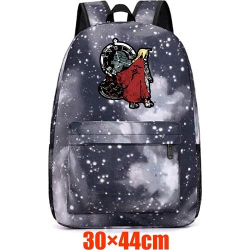 Anime Fullmetal Alchemist Canvas Backpack Packsack Schoolbag High Quality Casual Teenger Unisex Student Travel Laptop Bag
