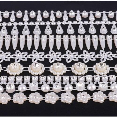 Pick Size 2-10m Fishing Line Artificial Pearls Beads Chain DIY Garland Wedding Party Decoration Supplies Bride Flowers Accessory