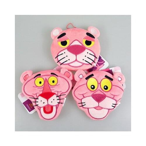 IVYYE 1PCS Pink Panther Anime Plush Coin Purse Cartoon Soft Change Bags Coins Money Wallet Card Key Storage Kids Gift