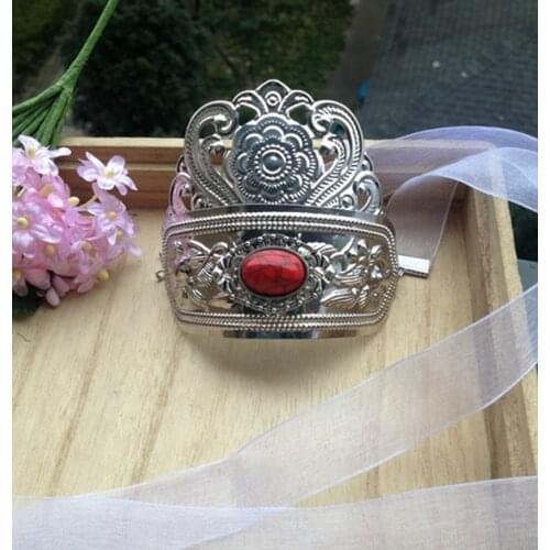 China Warrior Hair Crown Accessories Hanfu Swordsman Cosplay Ribbon Headdress Halloween Hair Decoration