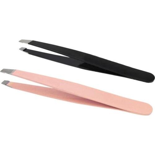 Beauty Eyebrow Facial Hair Removal Pluking Removing Tweezers Pink Black Hot