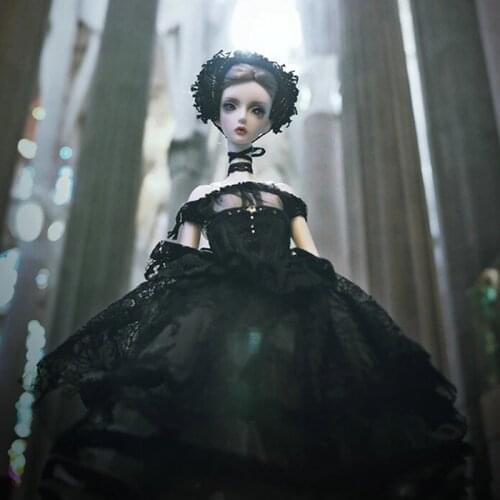 New arrival 1/4 Black Swan BJD SD Doll 48.5cm Girl Slender Body Free Eye Balls Fashion Shop