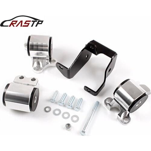 RASTP Engine billet motor torque mounting bracket kit 3-bolt engine 96-00 Honda Civic B series D series engine EK EM1003
