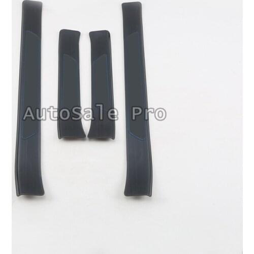 Inner Door Sills Guard Plate Threshold Covers Trim Steel 4pcs For Porsche Cayenne 2018-2019 (Only Fit For European Car Model)