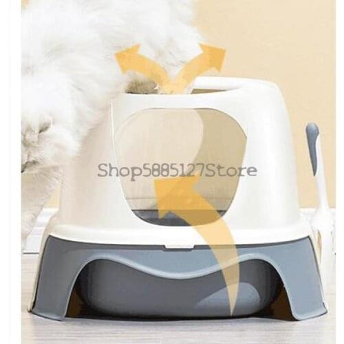 Cat Litter Basin Fully Enclosed Drawer Top In Large Cat Toilet Deodorization And Anti Splashing