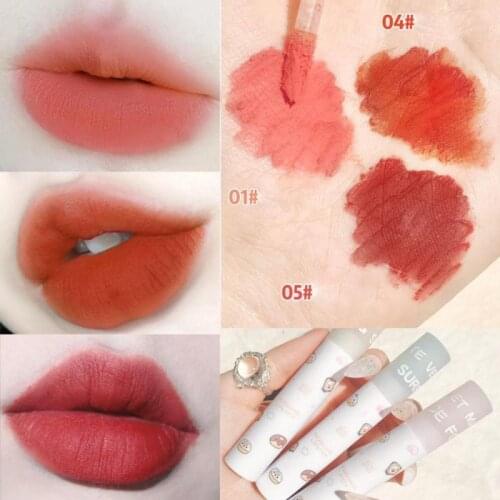 Small White Tube Lip Glaze Velvet Matte Matte Long-lasting Non-drying, Not Easy To Fade, Cheap Domestic Lip Mud