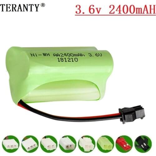 Upgrade 3.6v 2400mah NiMH Battery For Rc Toys Cars Tanks Trucks Robots Guns Boats AA Ni-MH 3.6v Rechargeable Battery Pack