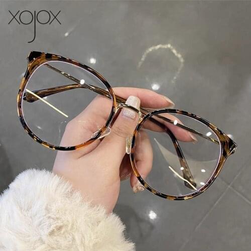 XojoX Vintage Metal Glasses Frame for Women Men Computer An-Blue Light Spectacles 2021 Fashion Optical Eyewear
