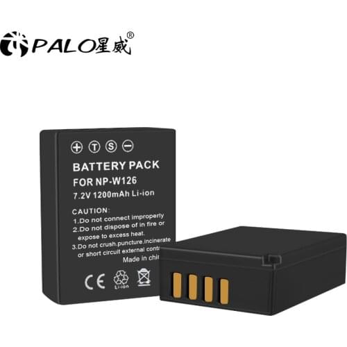 2pc NP-W126 npw126 Replacement Battery 1200mah for Fujifilm FinePix HS30EXR HS33EXR HS50EXR X-A1 X-E1 X-E2 X-M1 X-Pro1